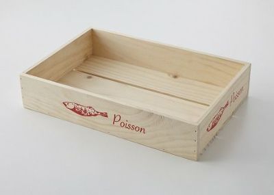 Amazon｜魚箱 木製トロ箱 青森県産杉 4個セット｜収納ケース